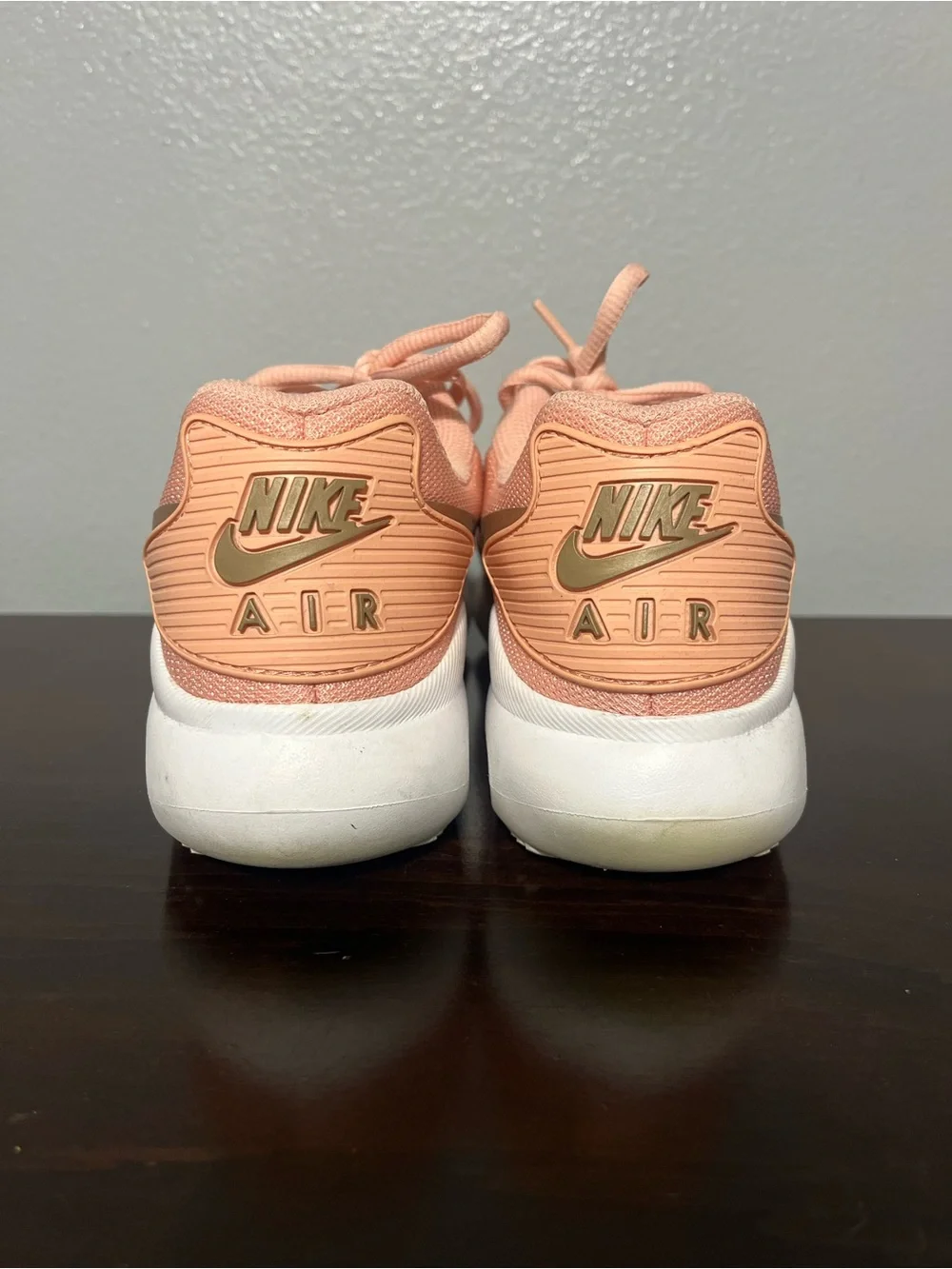 Nike Women’s Peach and Gold Air Max Casual Running Sneakers